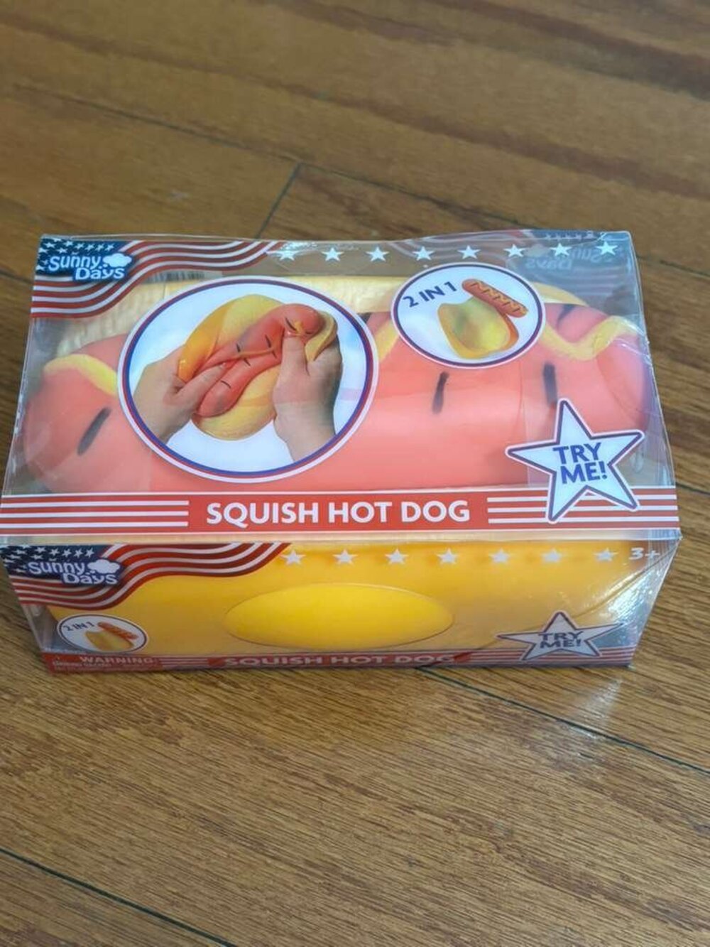 Sunny Days Squishy Hot Dog 4th of July Special Release